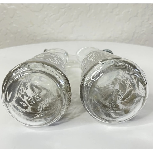 MCM Georges Briard Oil & Vinegar Cruets For Anchor Hocking with Floral Overlay - Picture 7 of 8